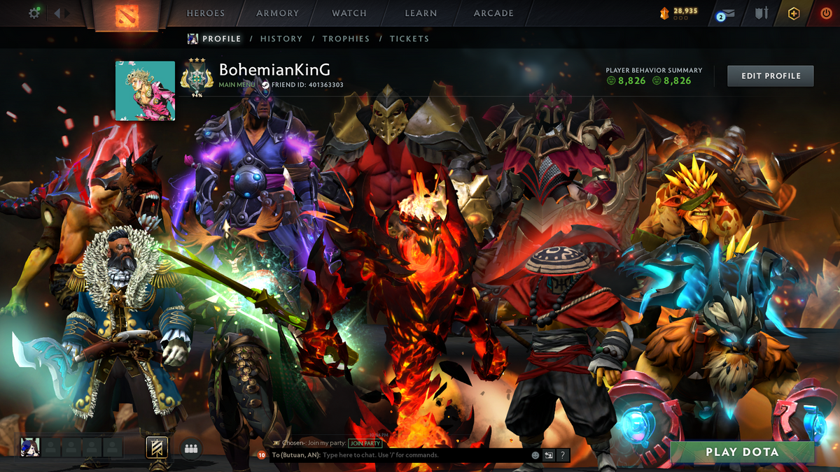 Archon III | MMR: 2764 | Behavior: 8826 | Shadow Fiend Arcana | 1700+ Hours | Overgrown Empire Terrain | Many Items Inside | Quartero's Curious Sets | Mainpool | 2017 Account | Fast Queue
