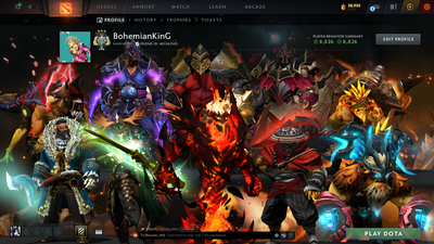 Archon III | MMR: 2764 | Behavior: 8826 | Shadow Fiend Arcana | 1700+ Hours | Overgrown Empire Terrain | Many Items Inside | Quartero's Curious Sets | Mainpool | 2017 Account | Fast Queue