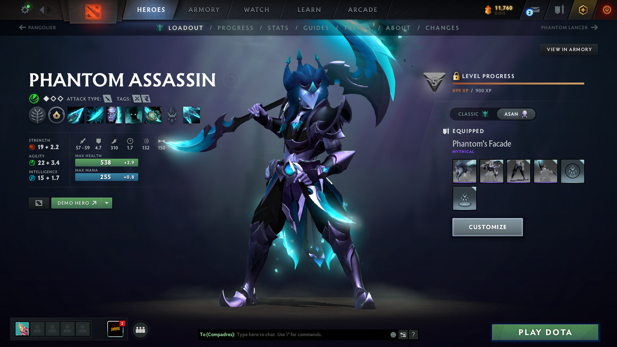 Immortal | MMR: 6048 | Behavior: 12000 | 4700+ Matches | Shadow Fiend Arcana | 4 Personas: CM, PA, AM & Mirana | Exclusive Cache Sets | Fully Stacked with Immortals & Items | 10th Anniversary | Mainpool | 2014 Account | High Trophy Level