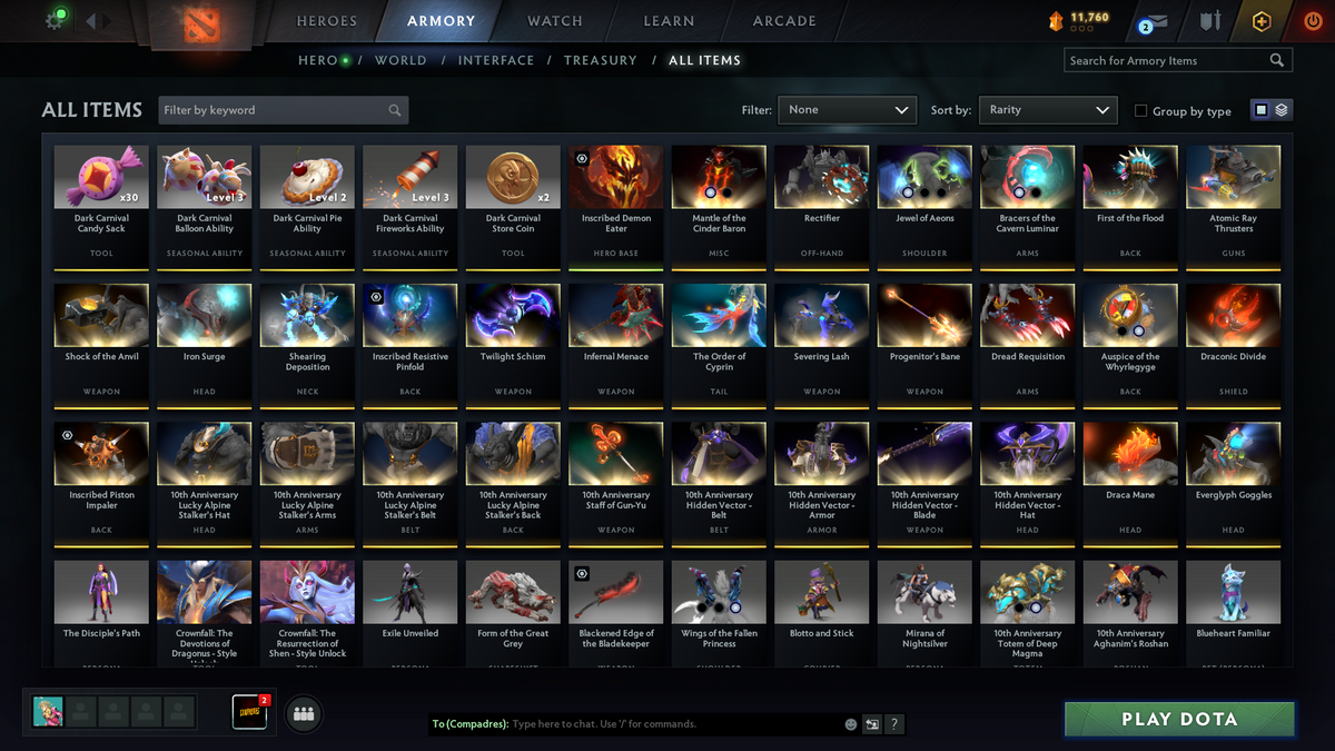 Immortal | MMR: 6048 | Behavior: 12000 | 4700+ Matches | Shadow Fiend Arcana | 4 Personas: CM, PA, AM & Mirana | Exclusive Cache Sets | Fully Stacked with Immortals & Items | 10th Anniversary | Mainpool | 2014 Account | High Trophy Level