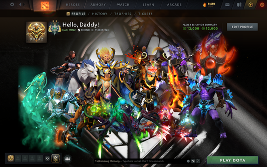 Archon II | MMR: 2712 - Behavior: 12000 | Juggernaut Arcana | Mirana Persona | Complete 10th Anniversary Sets | Many Expensive Immortals & Sets Inside | Full Access | Mainpool | Trophy Level: 218