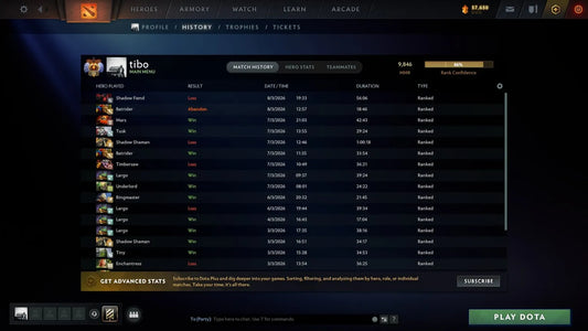 Immortal Leaderboard [566] | MMR: 9846 - Behavior: 12000 | 2 Arcanas | Mainpool | Calibrated Account
